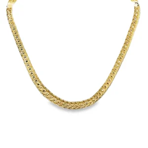 Graduated Fancy Yellow Gold Woven Necklace