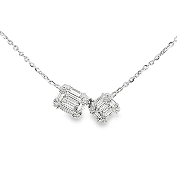 Two Diamond Station Pendant