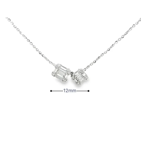 Two Diamond Station Pendant - Image 4